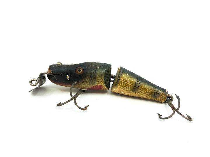 Creek Chub Wooden 2700 Baby Jointed Pikie Minnow, #01 Perch Color