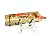 Bomber Wooden Waterdog 1600 Series, #85 Metascale Orange Back Shad Color with Box