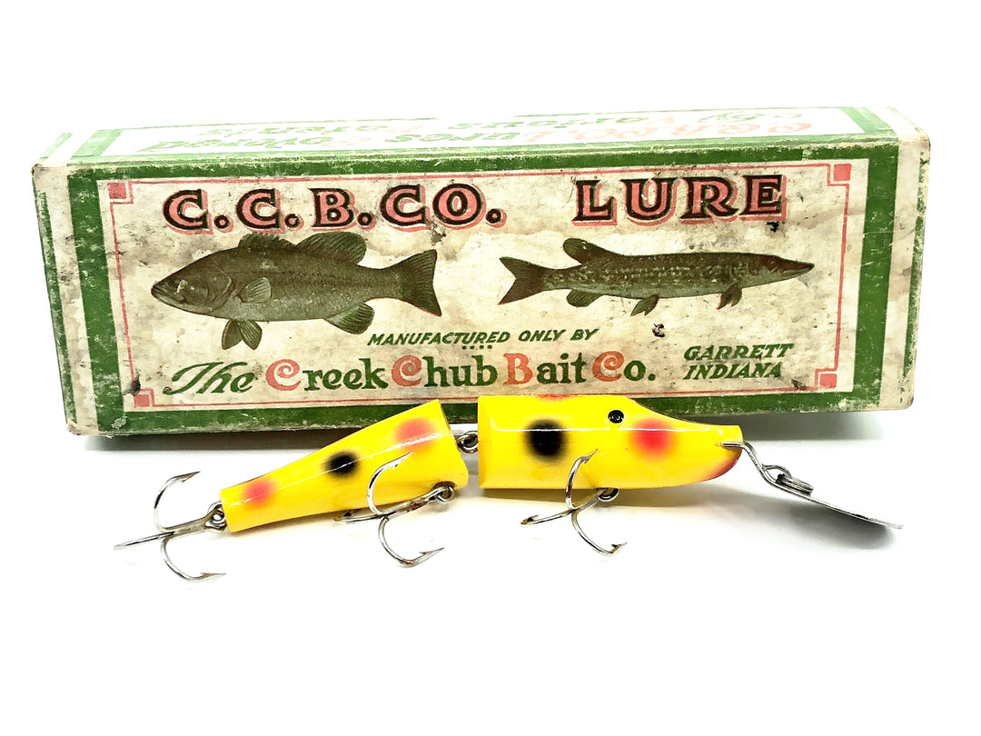 Creek Chub Deep Diver Jointed Pikie 2600DD, #14 Yellow Spots w/Box