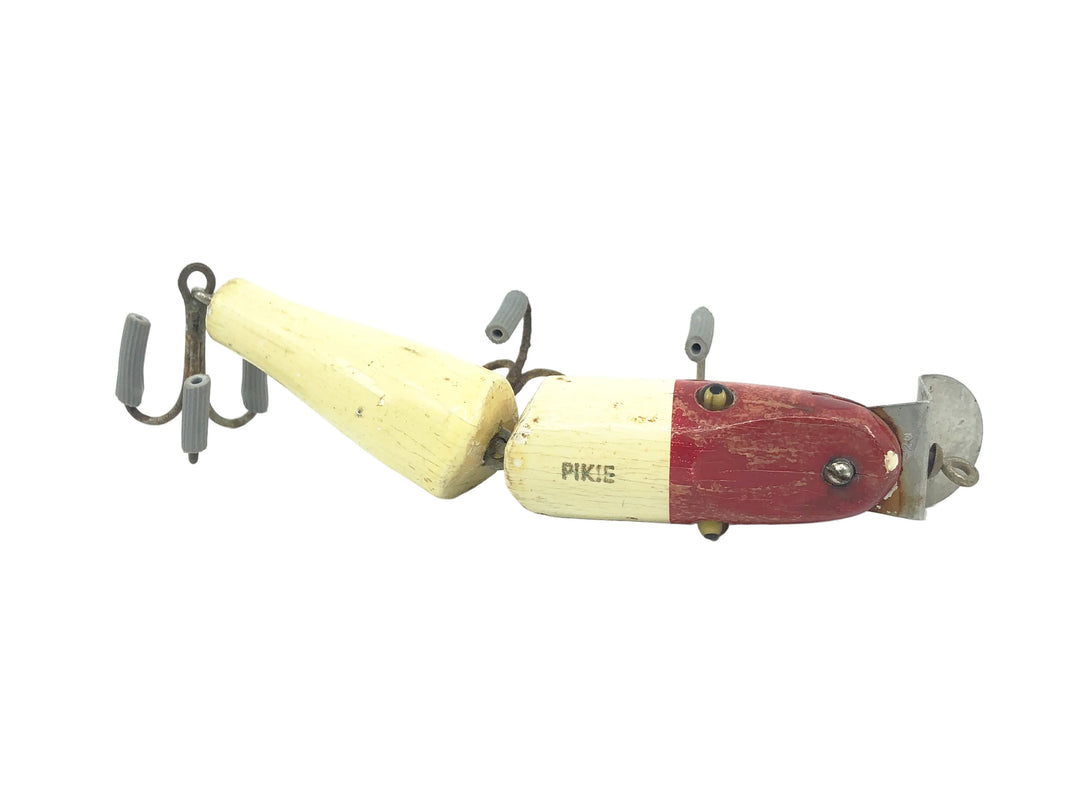 Creek Chub 2600 Jointed Pikie Minnow, Red Head/White Color 2601 Glass Eyes