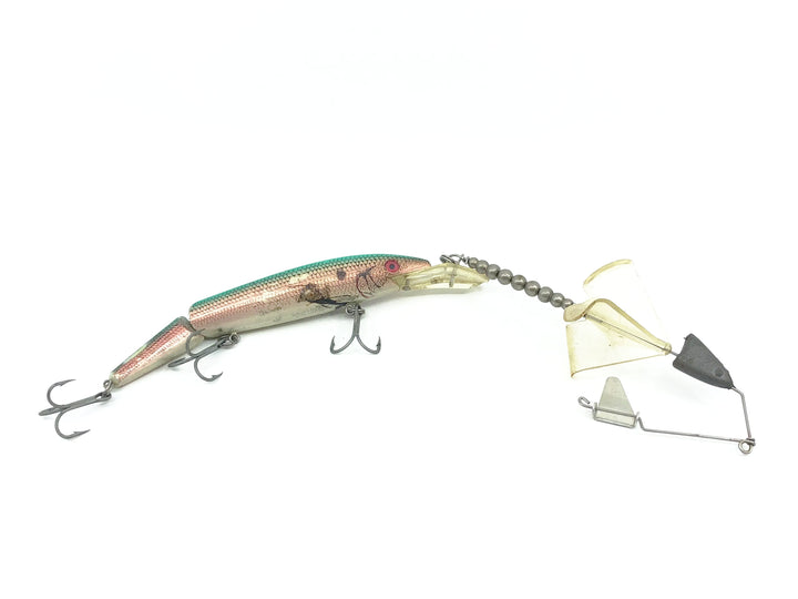 Rebel Fastrac Jointed Minnow W/Trolling Rig, G-Finish Blue Shiner Color