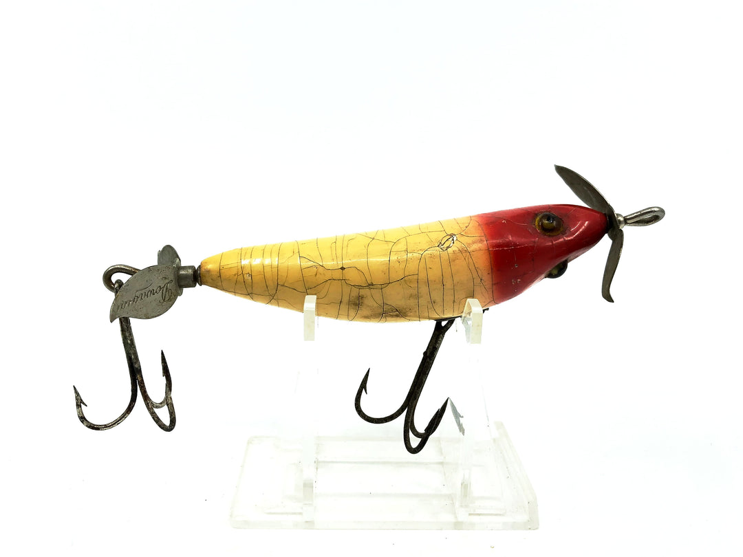 Heddon #160 S.O.S Wounded Minnow, RH Red Head/White Body Color- L-Rig Hardware
