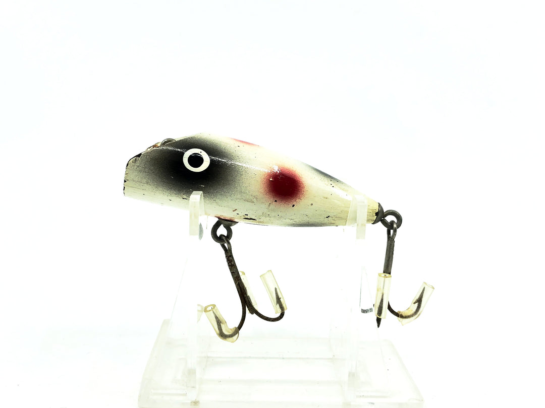 Eppinger Dardevle Osprey Bass Plug, White/Red Black Spots Color