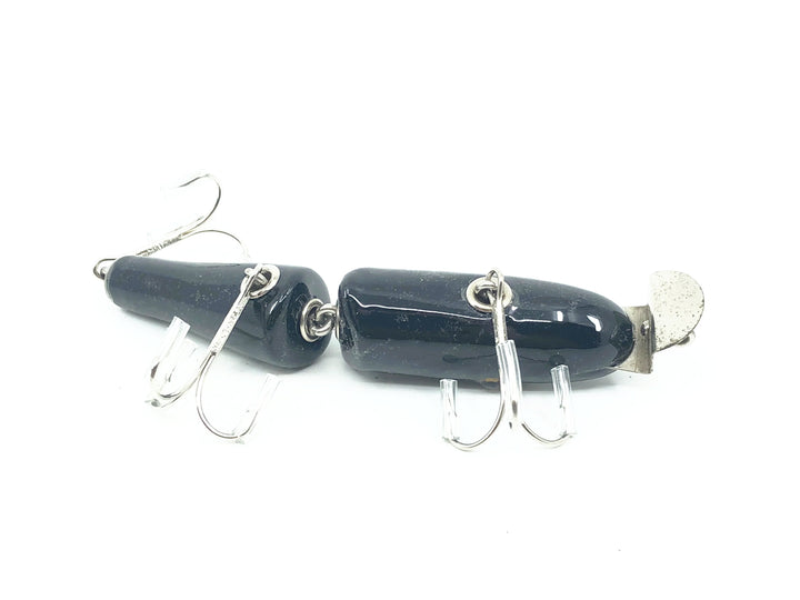 Musky Dan (XXX Lures) Repainted Creek Chub Jointed Pikie (2600), Black Color w/COA