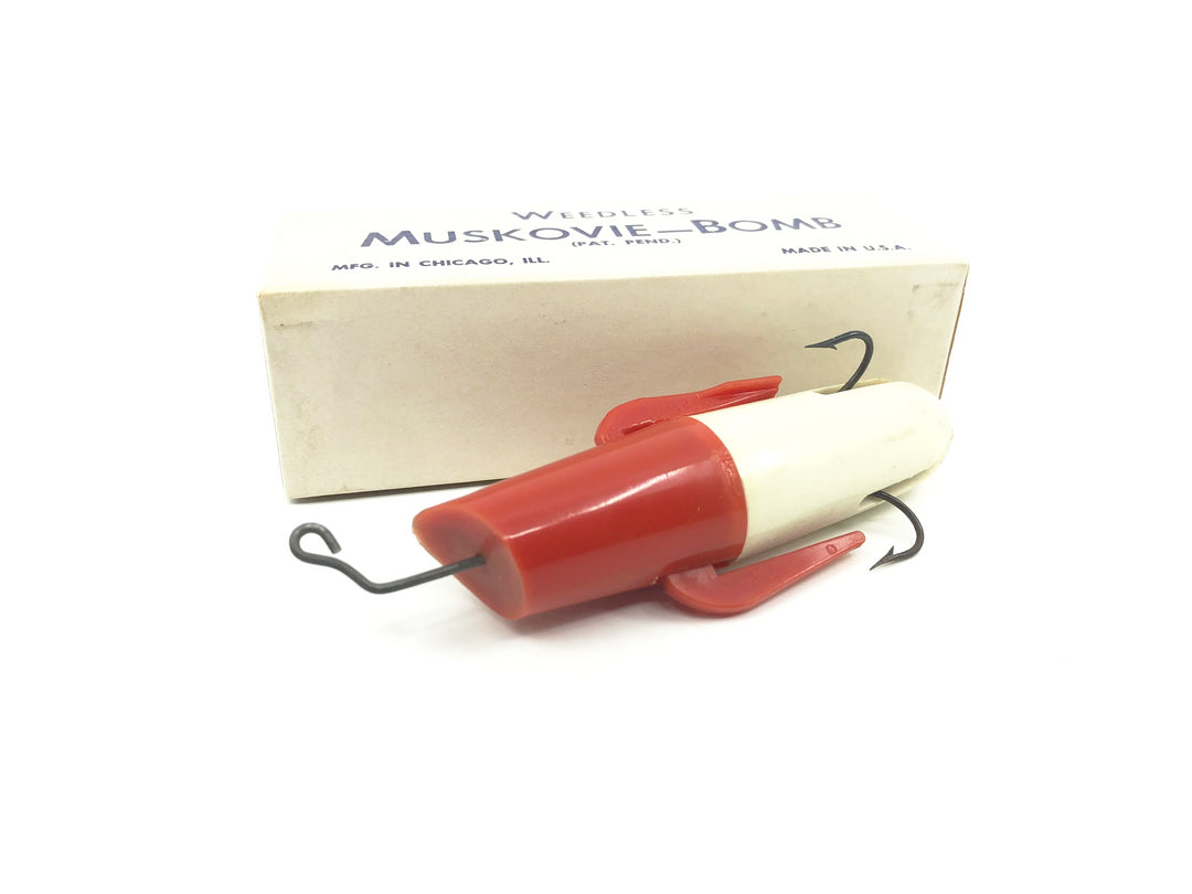 Vintage Weedless Muskovie-Bomb Red/White Color with Box