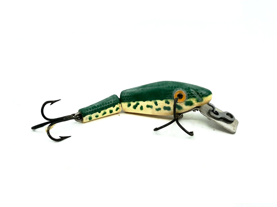 L & S Panfish Sinker, White Belly/Green Back &amp; Speckles Color