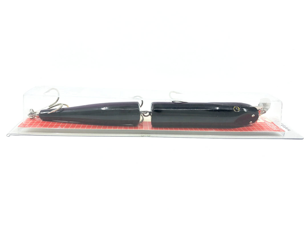 Creek Chub Wooden Giant Jointed Pikie 800, BLP Black Back Purple Color, New on Card Old Stock