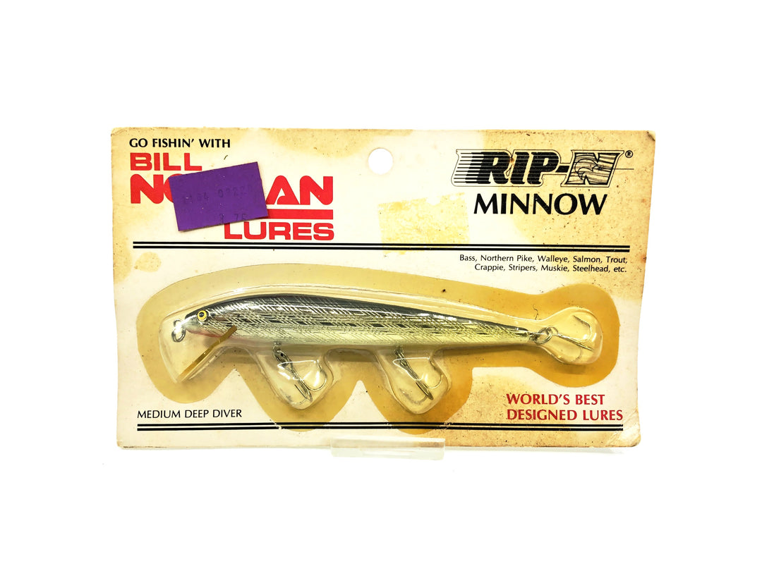 Bill Norman Rip-N-Minnow 2350, #1 Silver/Black Back Color on Card