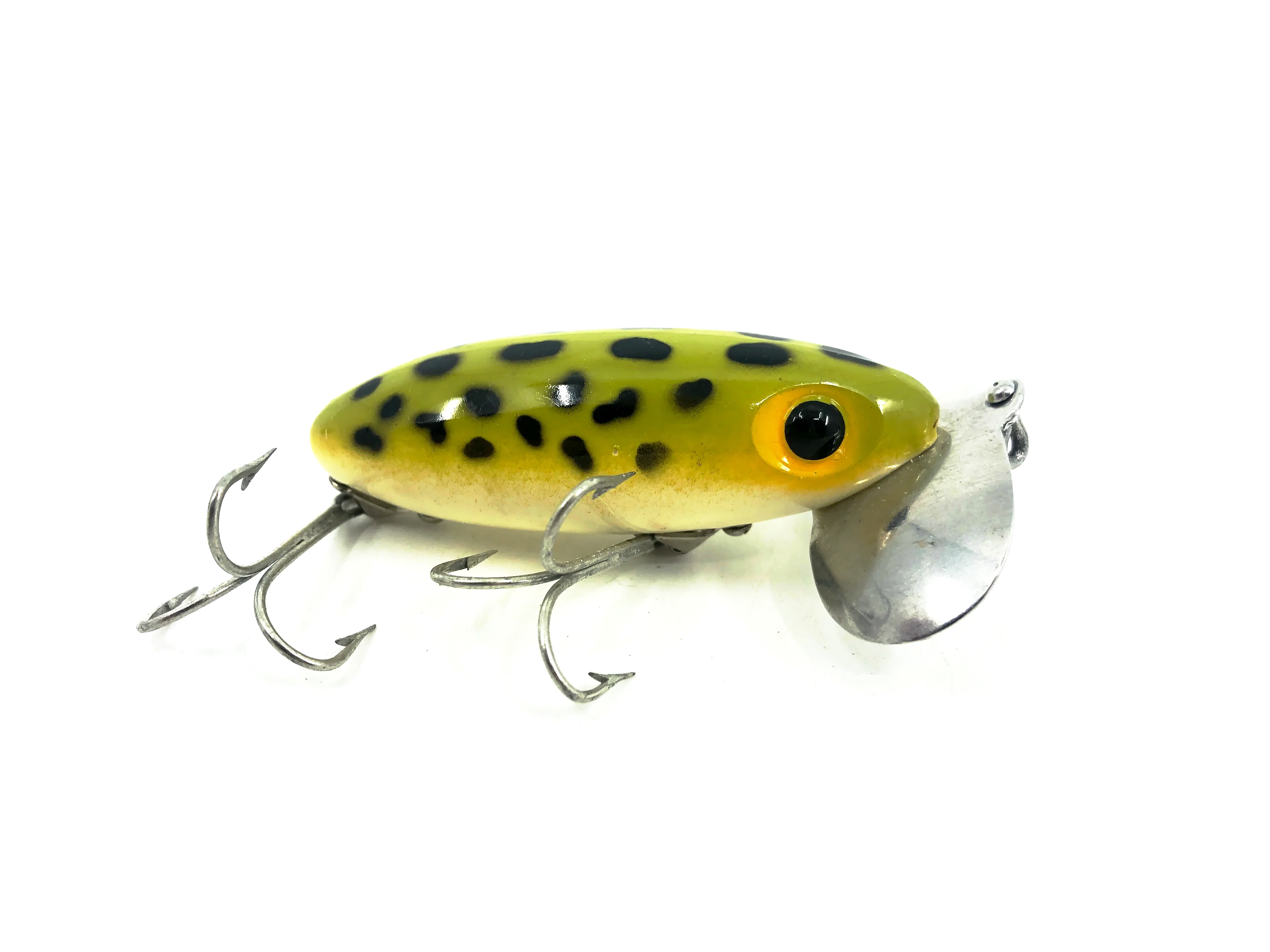 Arbogast Jitterbug 5/8oz, Frog/White Belly Color, Vintage Bugged-Eyed ...
