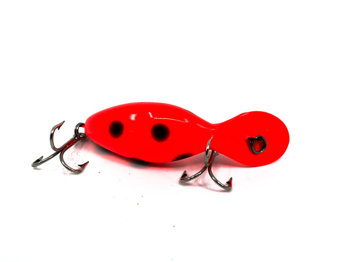 Heddon Clatter Tad, RFB Red Fluorescent/Black Spots Color