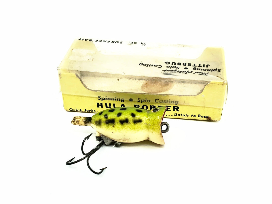 Arbogast Hula Popper, Frog/White Belly Color