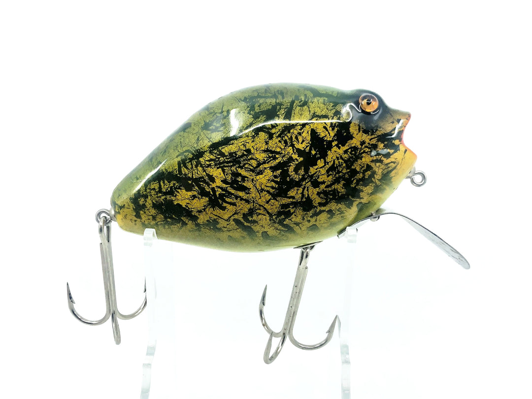 Musky Dan (XXX Lures) Giant Punkinseed 4 1/2", Speckled Frog&nbsp;Color
