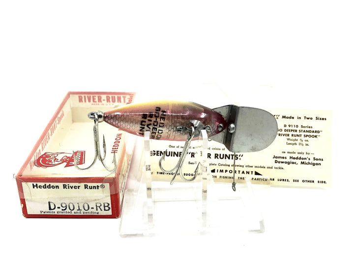 Heddon Midget Go Deeper River Runt D-9010-RB Rainbow Color with Box and Papers