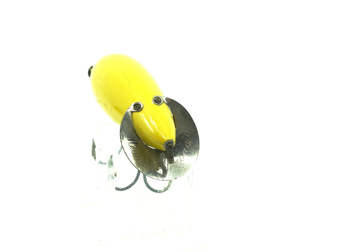 Repainted Heddon Baby Crab Wiggler #1900, Repainted Yellow Color