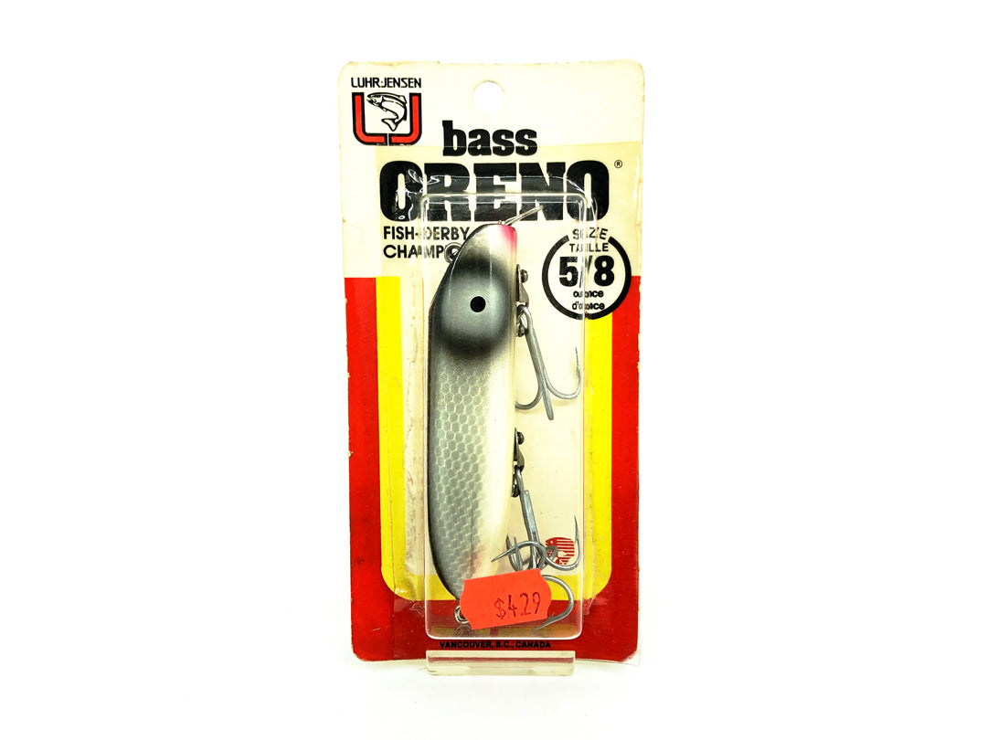 Luhr-Jensen South Bend Bass Oreno 973, #14 Silver/Black Scale Color on Card