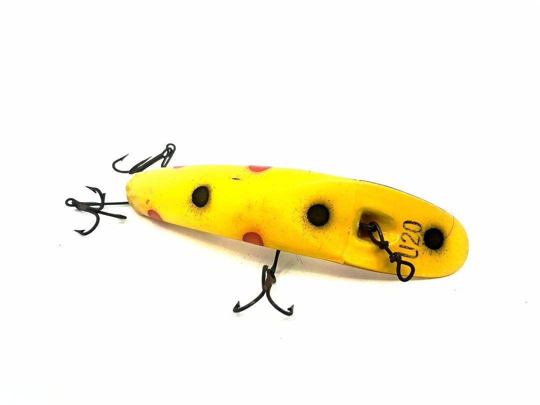 Helin Flatfish U20, YE Yellow/Spots Color - Vintage plastic version