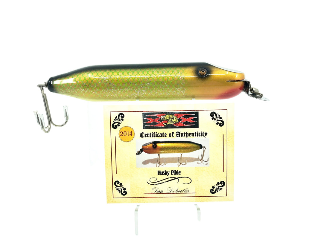 Musky Dan (XXX Lures) Husky Pikie, Golden Shiner Color w/COA