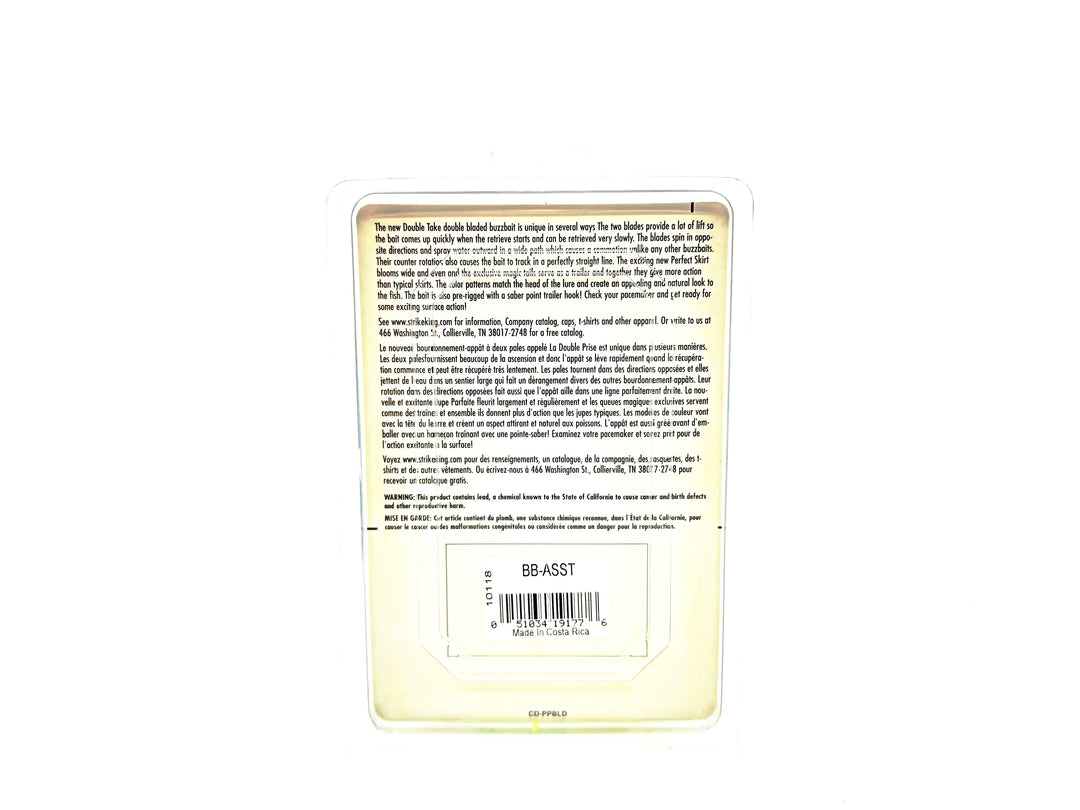 Strike King The Double Take Buzzbait 3/8oz, Green/Chartreuse Color on Card