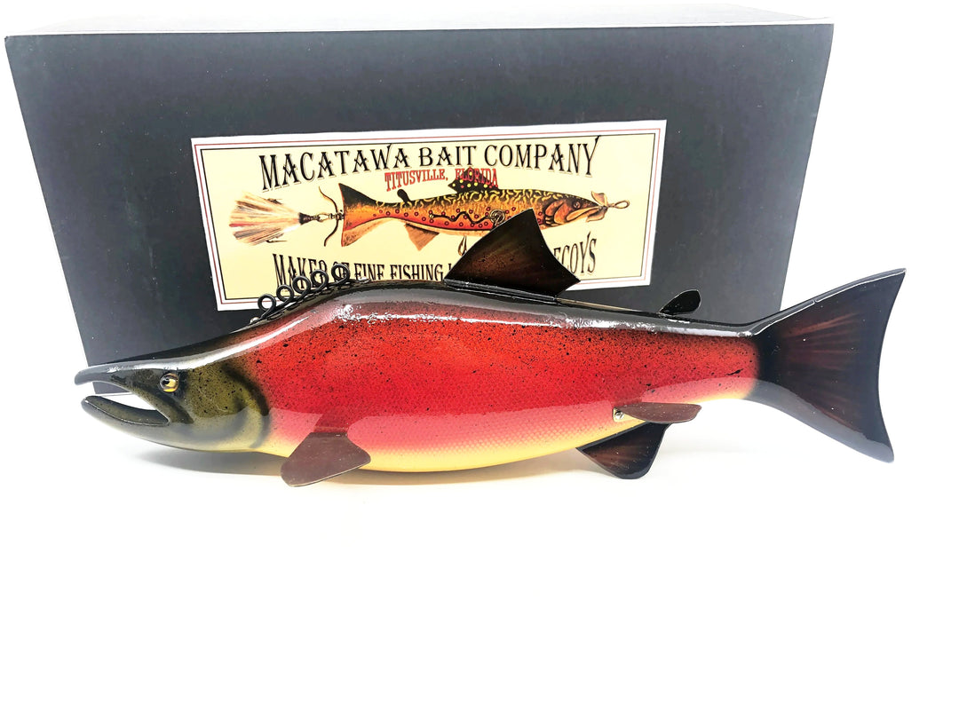 Macatawa Bait Co. Special Order Sockeye Salmon Decoy w/Box - 1 of 1, Signed
