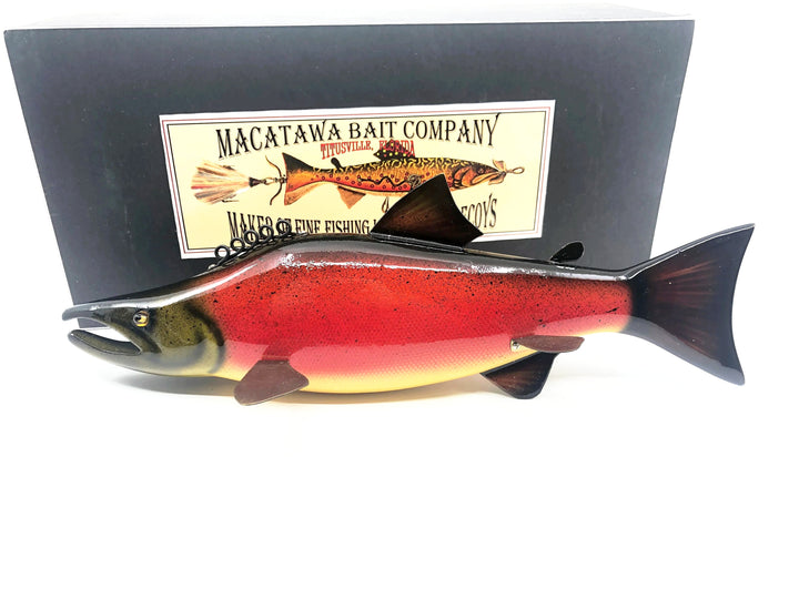 Macatawa Bait Co. Special Order Sockeye Salmon Decoy w/Box - 1 of 1, Signed