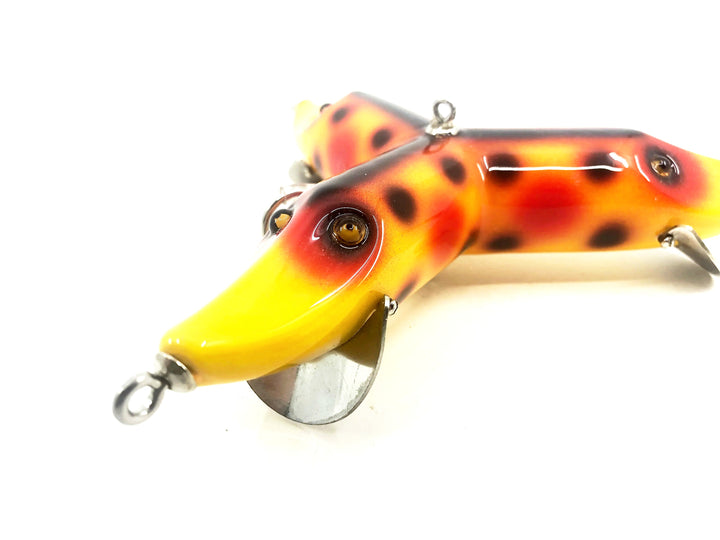 Musky Dan (XXX Lures) 3 Headed Vamp Decoy, Spotted Orange Color w/COA