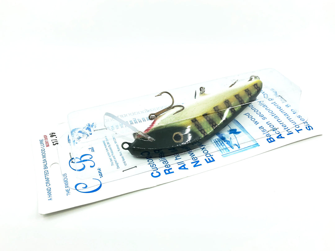 Crane 306 Musky Shad, Green Perch/White Belly Color, New on Card