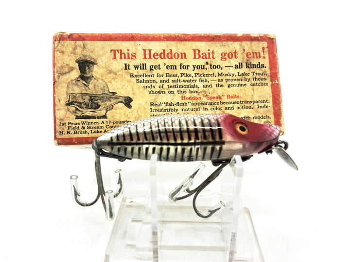 Heddon River Runt Spook Floater 9402-XS, Silver Shore Color with Brush Box 1st Gen