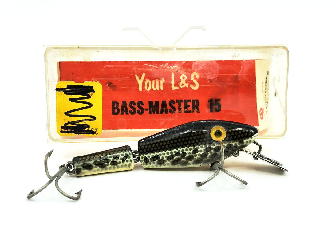 L & S Bass-Master Model 15, #21 White Belly-Black Back/Speckles Color with Box