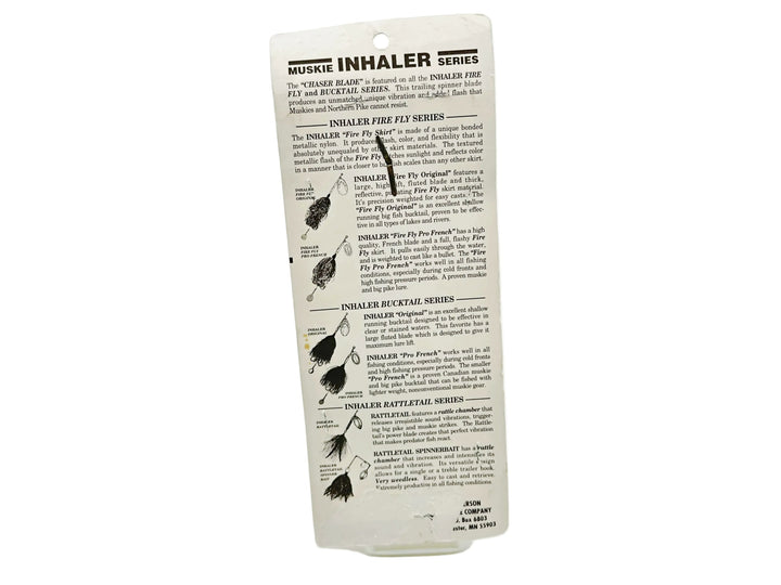 Inhaler "Original" Bucktail, Silver/Green Color on Card