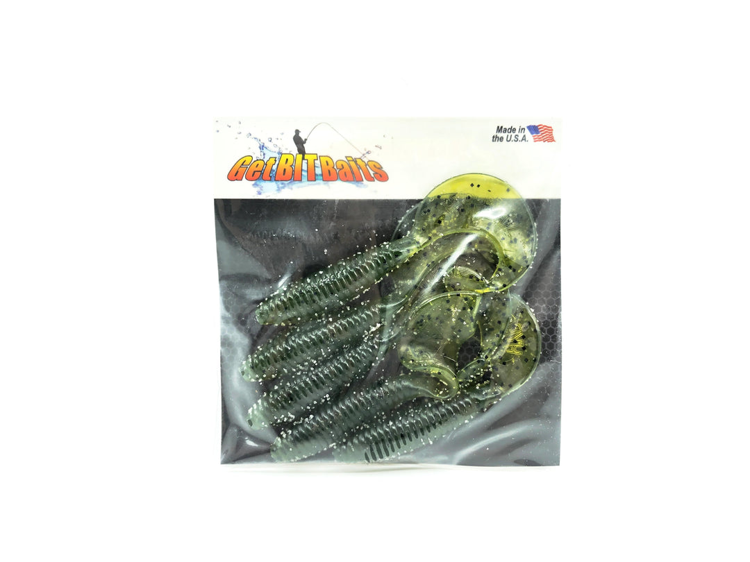 Get Bit Baits X Viper Hyper Tail 4", Dark Melon Color - 5 Pack