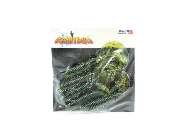 Get Bit Baits X Viper Hyper Tail 4", Dark Melon Color - 5 Pack