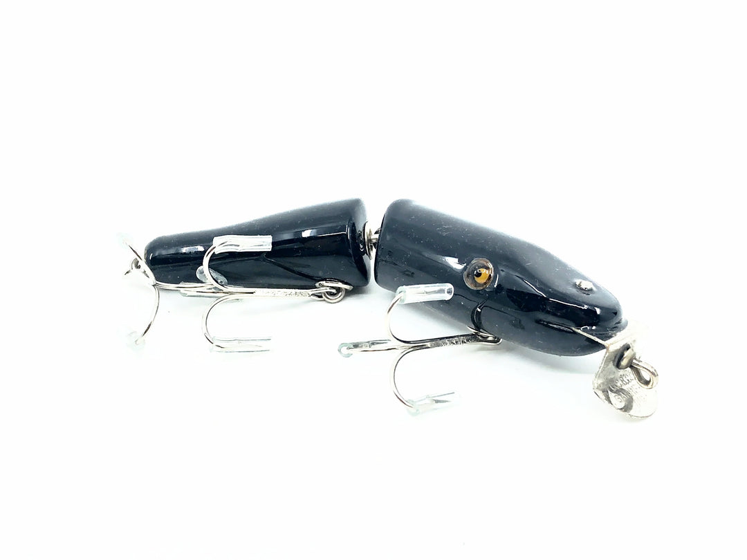 Musky Dan (XXX Lures) Repainted Creek Chub Jointed Pikie (2600), Black Color w/COA