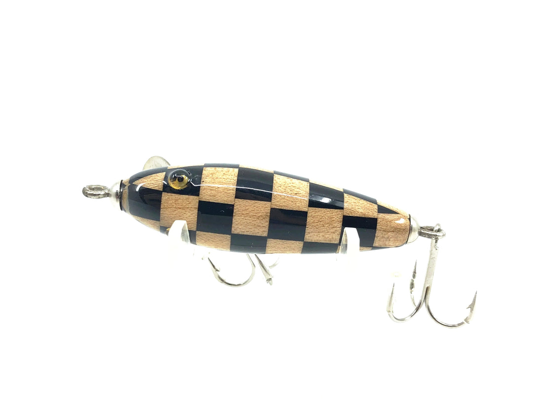 Musky Dan (XXX Lures) Baby Lip Wiggler Minnow in Ebony & Maple w/COA