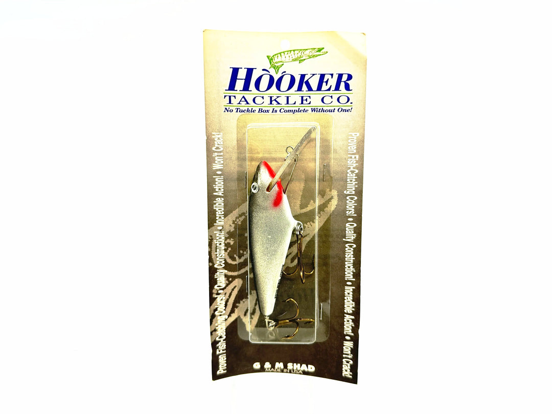 Hooker Tackle Co. G & M Shad, Silver/Black Color on Card