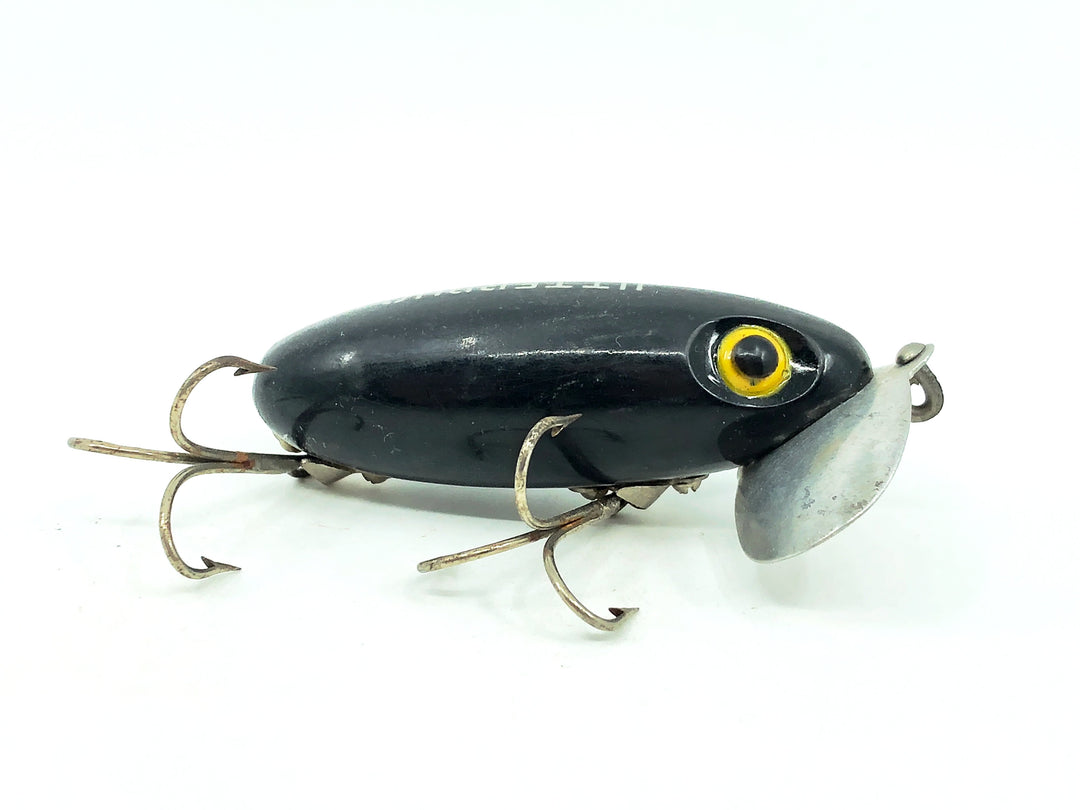 Arbogast Jitterbug 5/8oz, Black Color, Vintage Bugged-Eyed Model