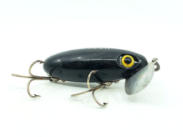 Arbogast Jitterbug 5/8oz, Black Color, Vintage Bugged-Eyed Model