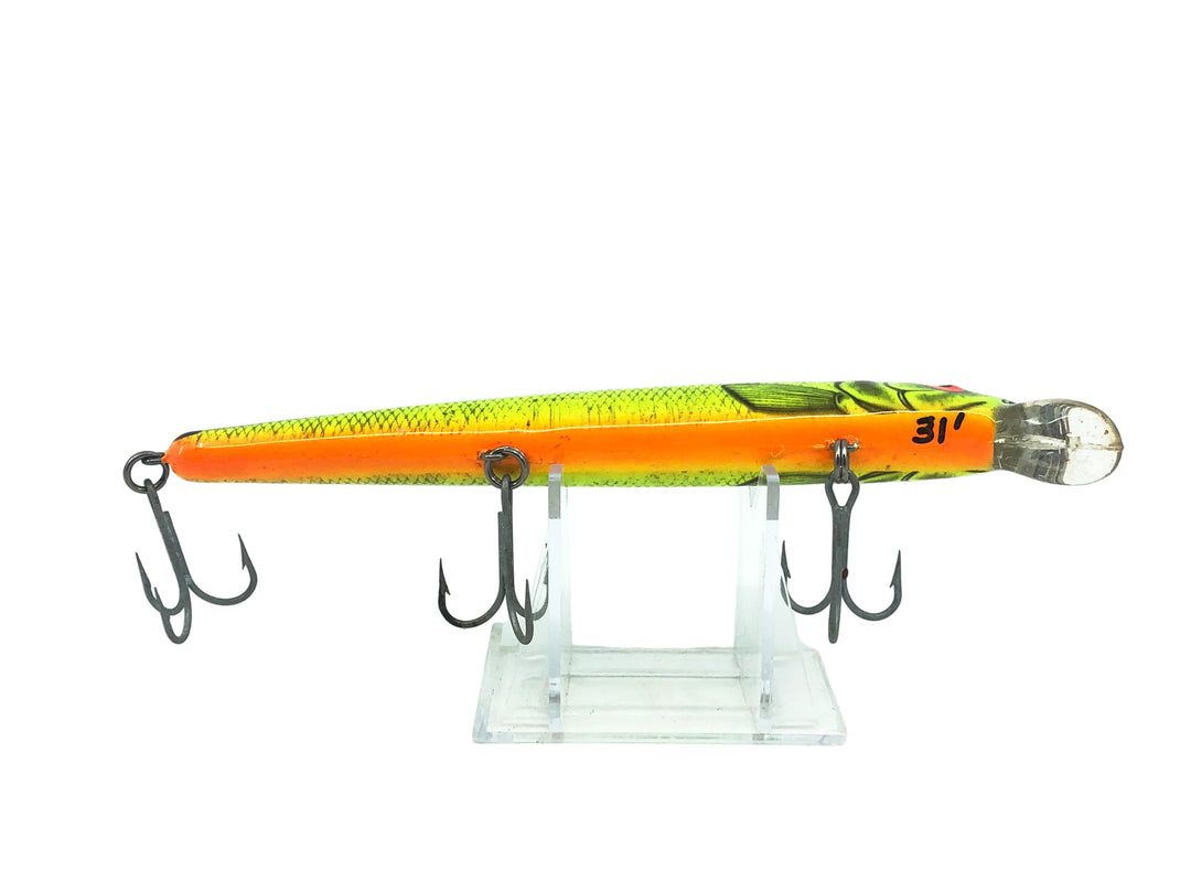 Bomber Magnum Long a 16A, XM7 Fire River Minnow/Orange Belly Color
