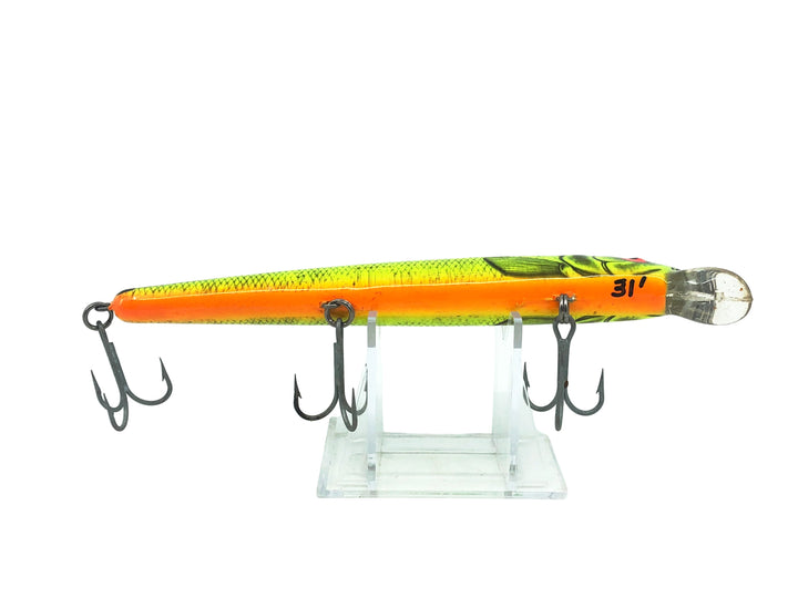 Bomber Magnum Long a 16A, XM7 Fire River Minnow/Orange Belly Color