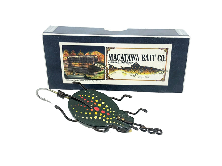 Macatawa Beetle, Green/Black/Red, Orange & Yellow Dots w/Box