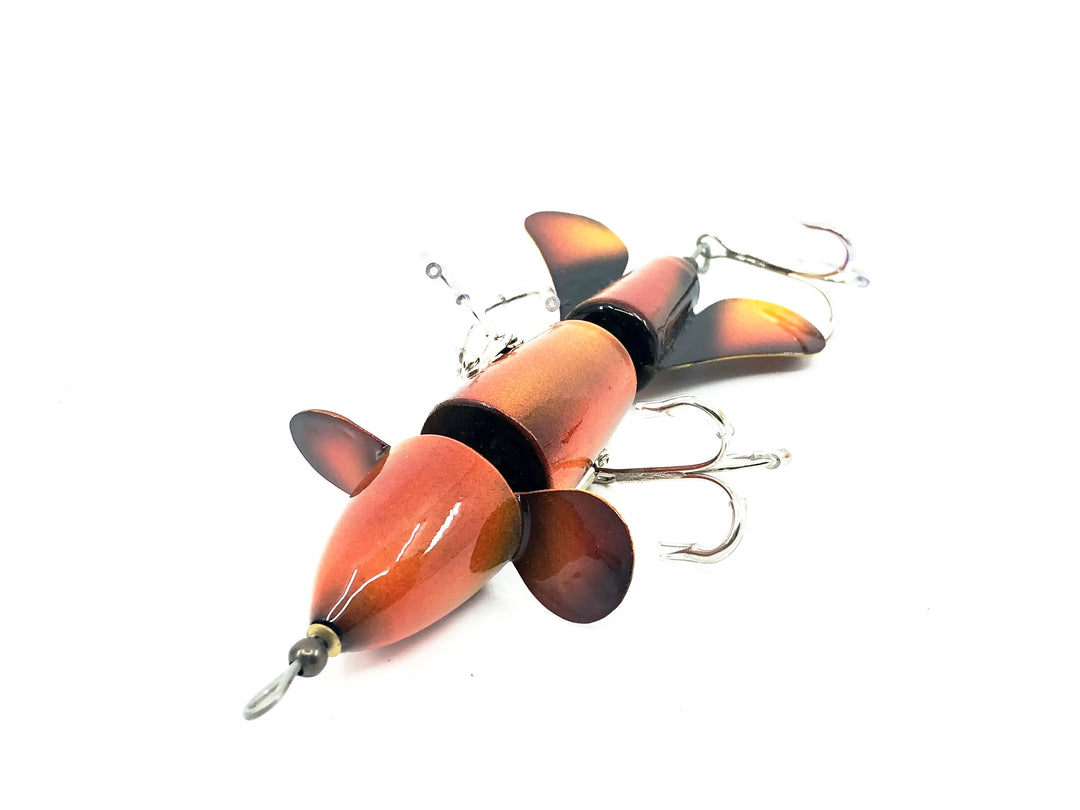Musky Dan (XXX Lures) Globe/Spinner Lure, Orange/Black/Yellow Color