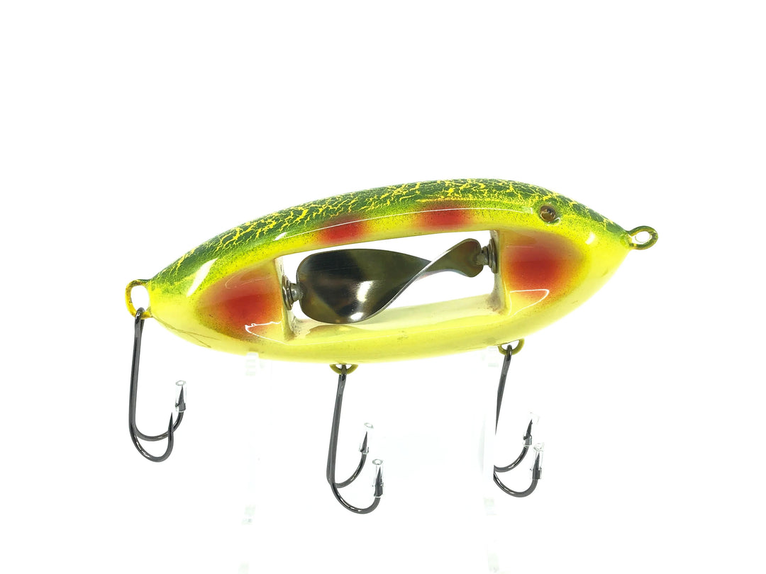 Musky Dan (XXX Lures) Chippewa Bait, Frog Crackle Back Color