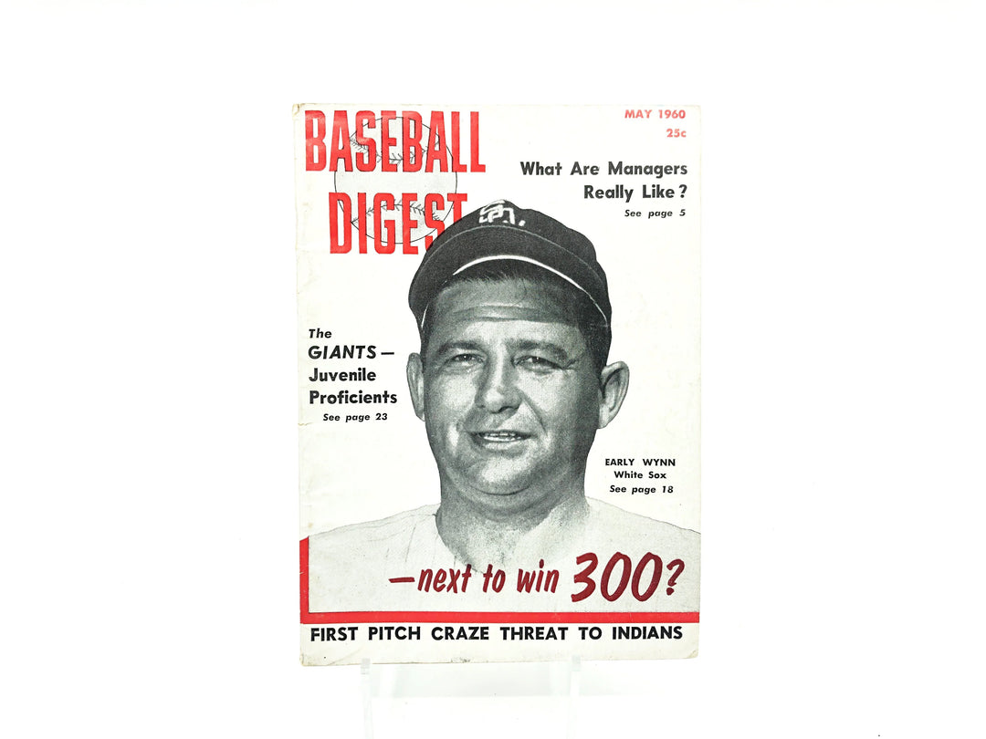 Vintage May 1960 Baseball Digest White Sox Early Wynn