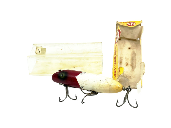 South Bend Bass-Oreno, White/Red Arrowhead Color w/Box-Painted Eyes
