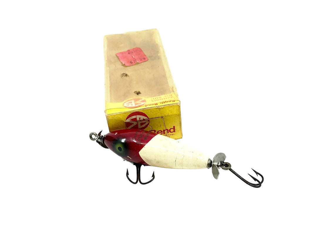 South Bend Spin-I-Diddee, RW Red Head/White Color w/Box