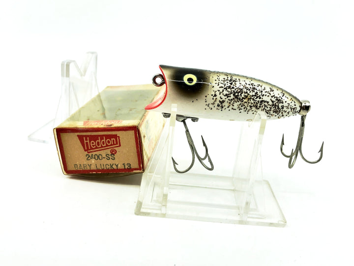Heddon Baby Lucky 13 2400, SS Silver Flitter Color with Box