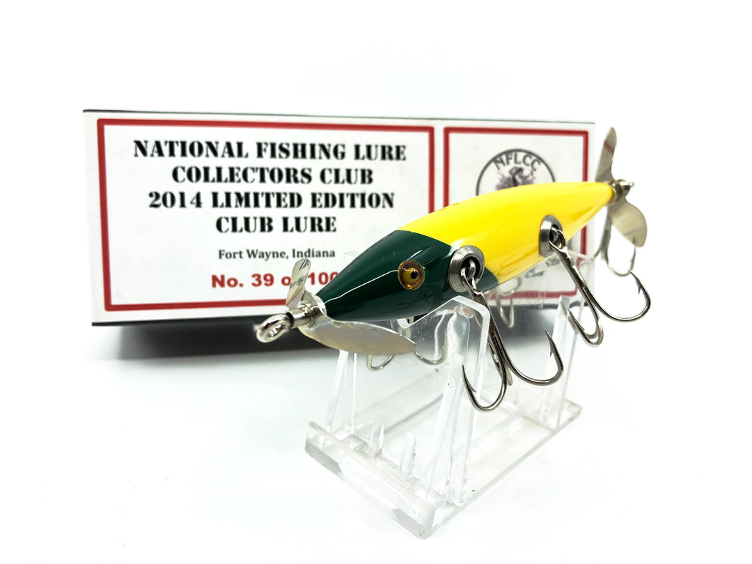 Little Sac Bait Company NFLCC Collectors Club 2014 Limited Edition Club Lure "Elusive Minnow" No.216GHM, Green Head Minnow Color with Box