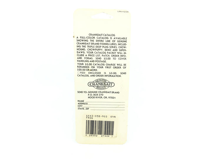 Luhr-Jensen South Bend Bass Oreno 973, #03 Frog Color on Card