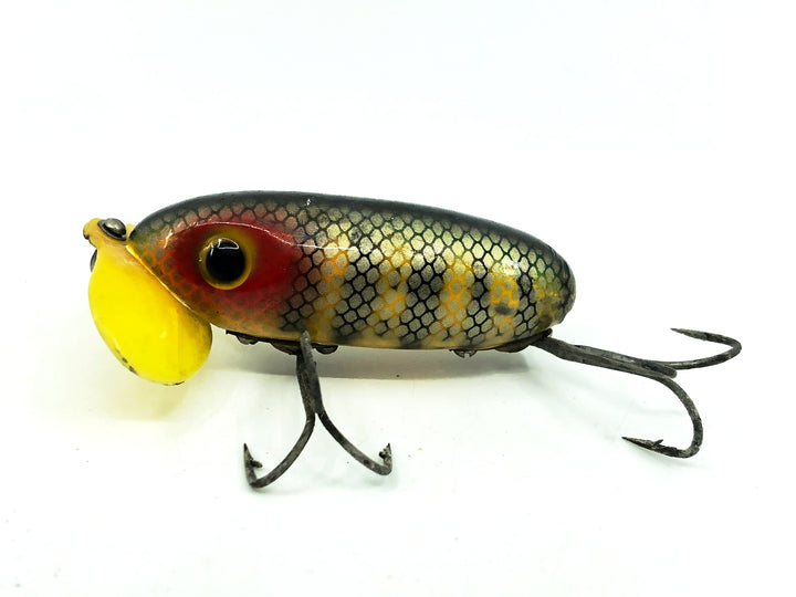 Arbogast Plastic Lip Jitterbug 1940's WWII Era, Perch Color - War Bug-Wooden?