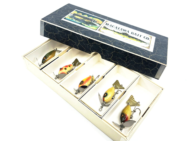 Macatawa Bait Co. Salesman Sample Set, Flyrod Wagtail Minnows - Signed