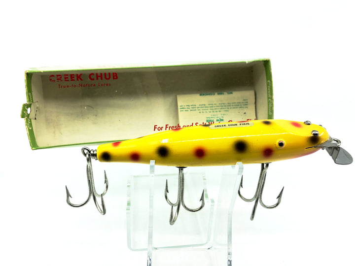 Creek Chub Husky Pikie 2300, Yellow Spotted Color 2314 with Box